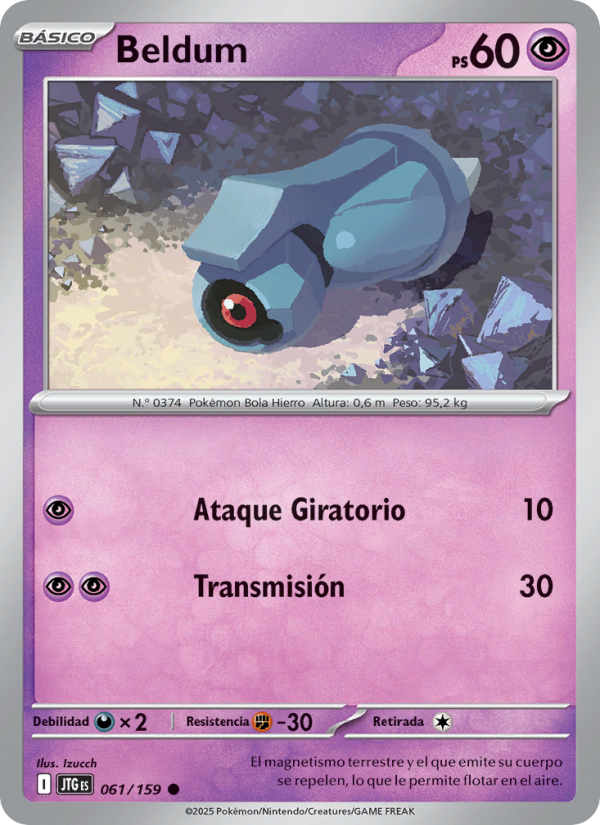 Beldum 061 — Juntos de Aventuras (Spanish Pokémon TCG card)