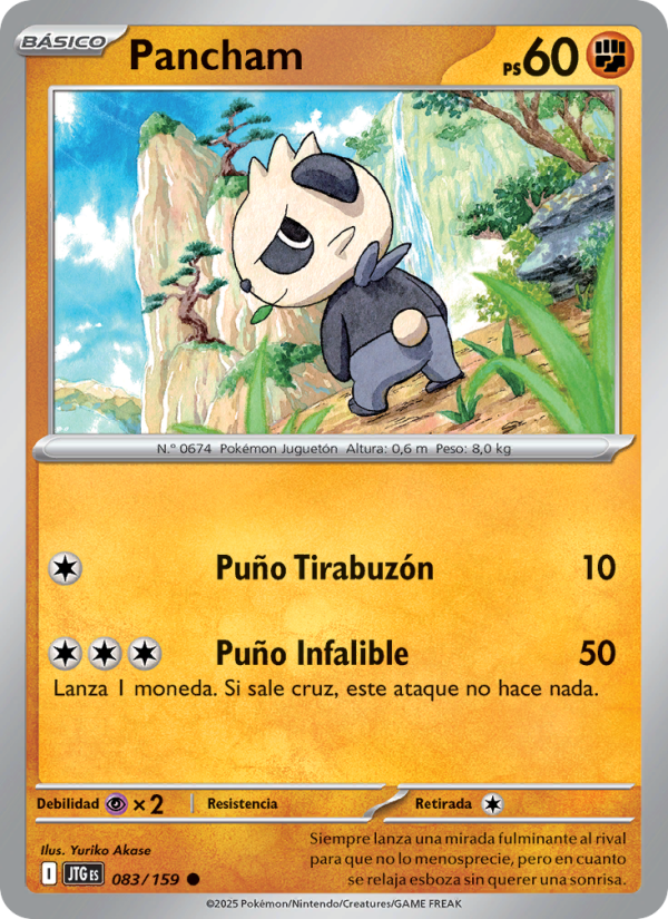 Pancham 083 — Juntos de Aventuras (Spanish Pokémon TCG card)