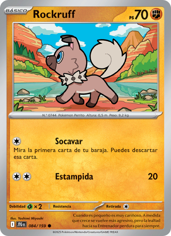 Rockruff 084 — Juntos de Aventuras (Spanish Pokémon TCG card)