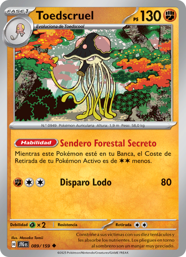Toedscruel 089 — Juntos de Aventuras (Spanish Pokémon TCG card)