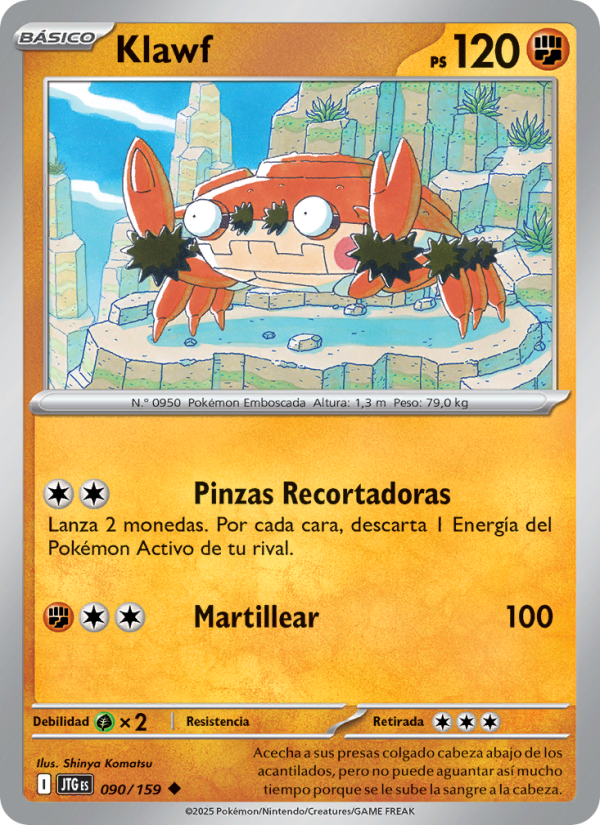 Klawf 090 — Juntos de Aventuras (Spanish Pokémon TCG card)