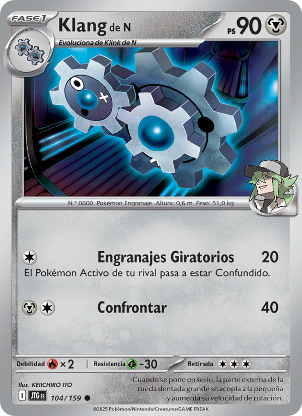 Klang de N 104 — Juntos de Aventuras (Spanish Pokémon TCG card)