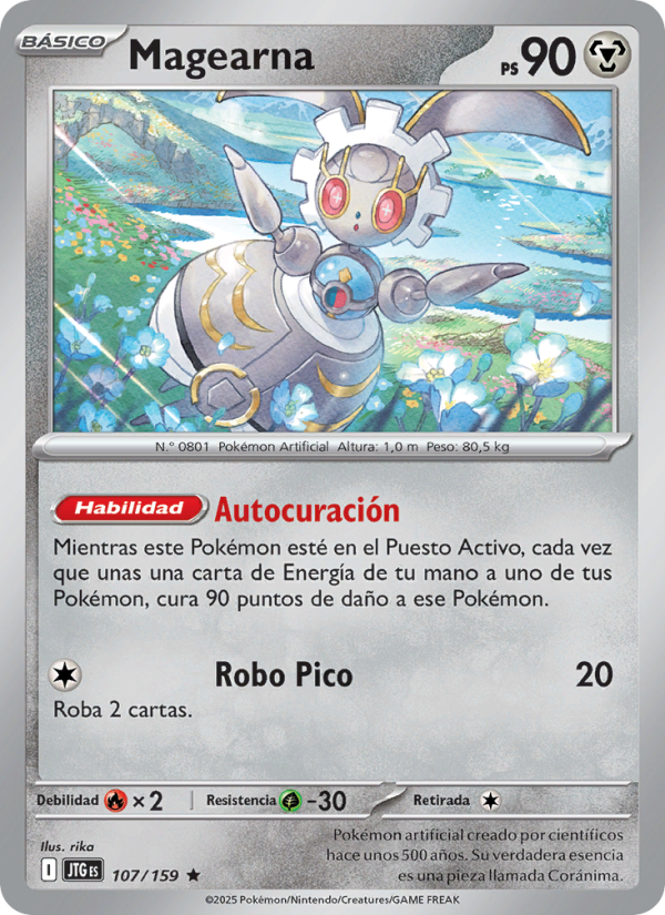 Magearna 107 — Juntos de Aventuras (Spanish Pokémon TCG card)