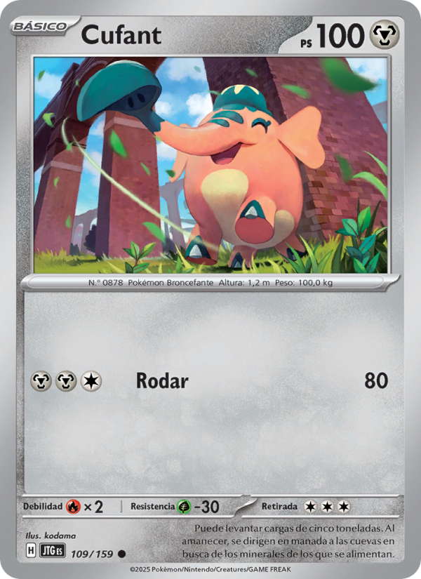 Cufant 109 — Juntos de Aventuras (Spanish Pokémon TCG card)