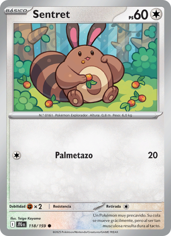 Sentret 118 — Juntos de Aventuras (Spanish Pokémon TCG card)