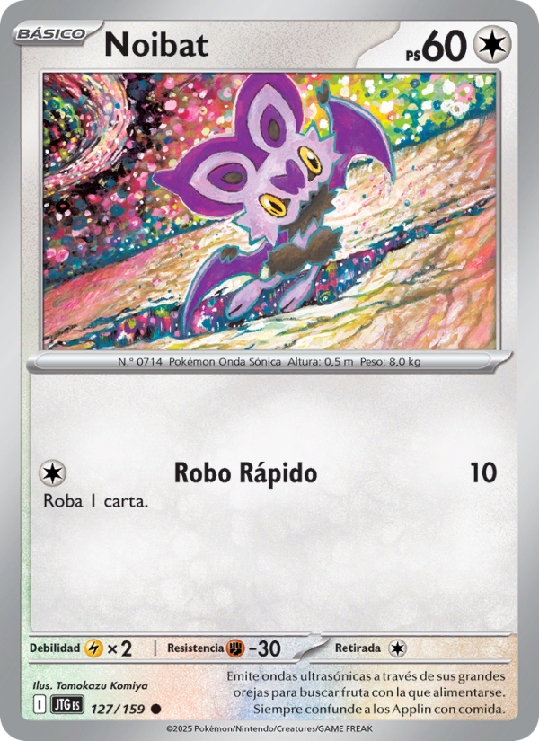 Noibat 127 — Juntos de Aventuras (Spanish Pokémon TCG card)