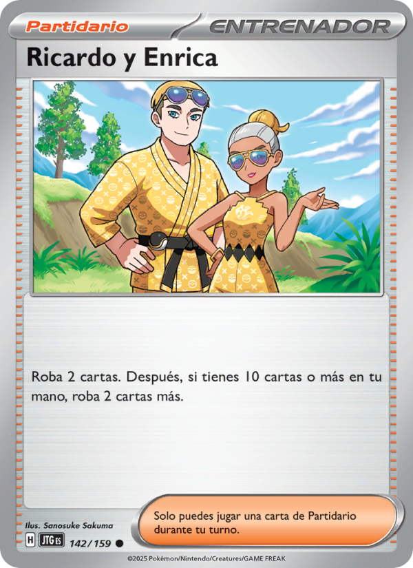 Ricardo y Enrica 142 — Juntos de Aventuras (Spanish Pokémon TCG card)