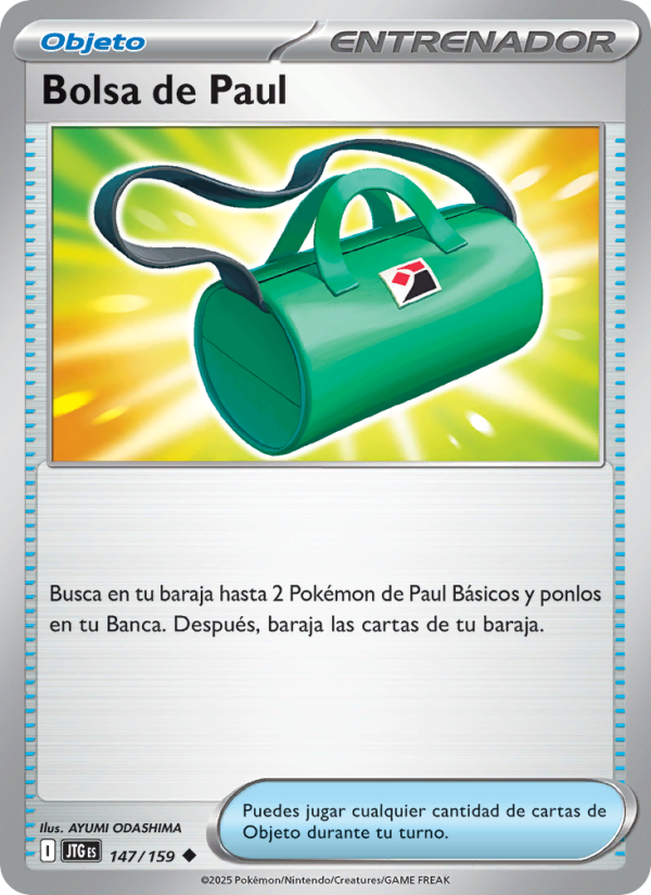 Bolsa de Paul 147 — Juntos de Aventuras (Spanish Pokémon TCG card)