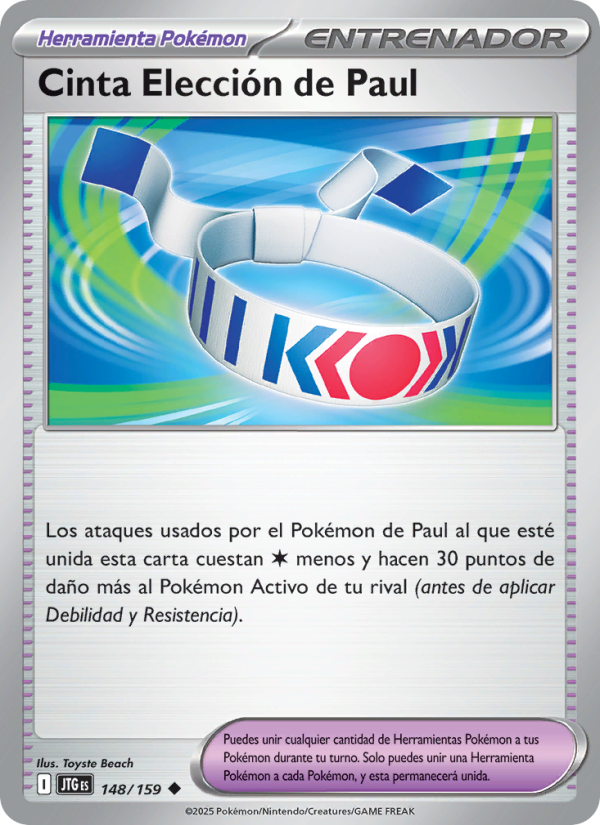 Cinta Elección de Paul 148 — Juntos de Aventuras (Spanish Pokémon TCG card)