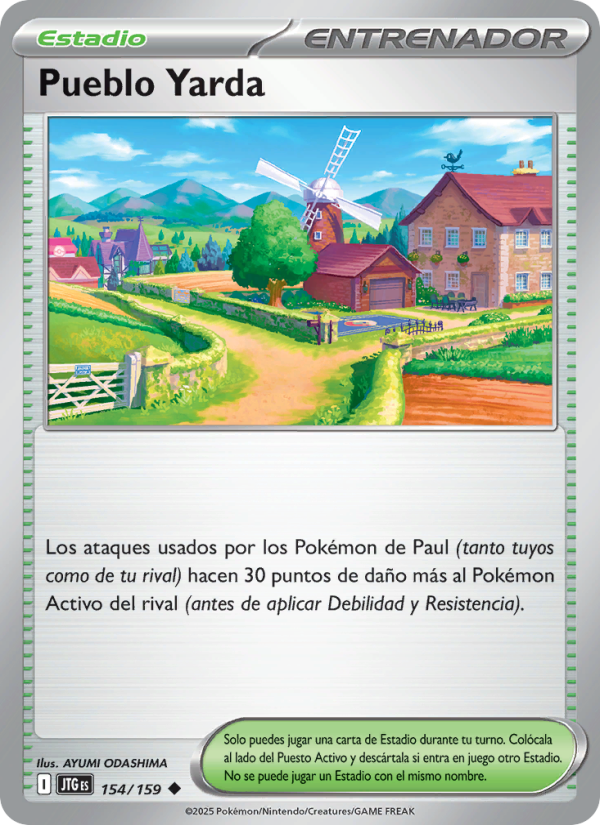 Pueblo Yarda 154 — Juntos de Aventuras (Spanish Pokémon TCG card)