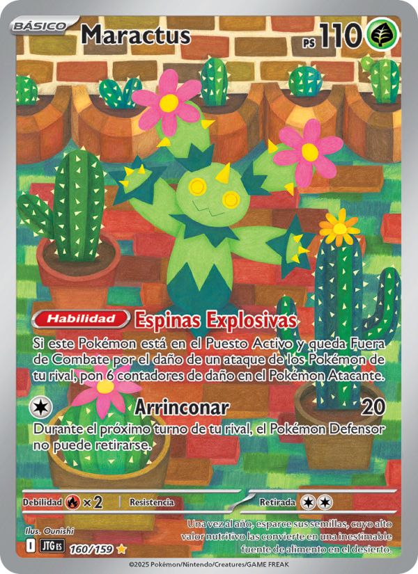 Maractus 160 — Juntos de Aventuras (Spanish Pokémon TCG card)