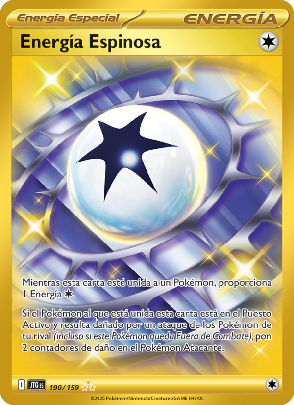 Energía Espinosa 190 — Juntos de Aventuras (Spanish Pokémon TCG card)