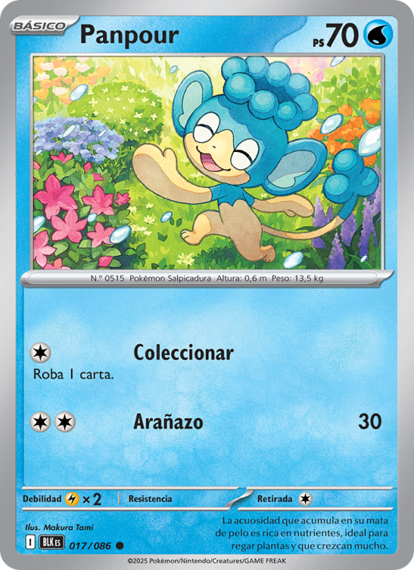 Panpour 017 — Fulgor Negro (Spanish Pokémon TCG card)