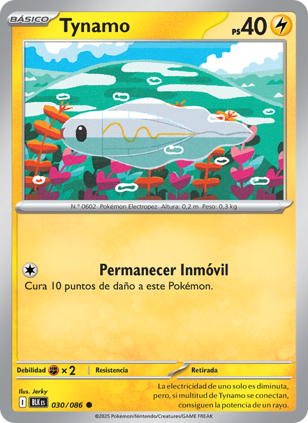 Tynamo 030 — Fulgor Negro (Spanish Pokémon TCG card)