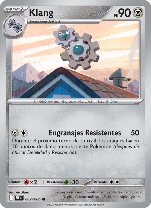 Klang 062 — Fulgor Negro (Spanish Pokémon TCG card)