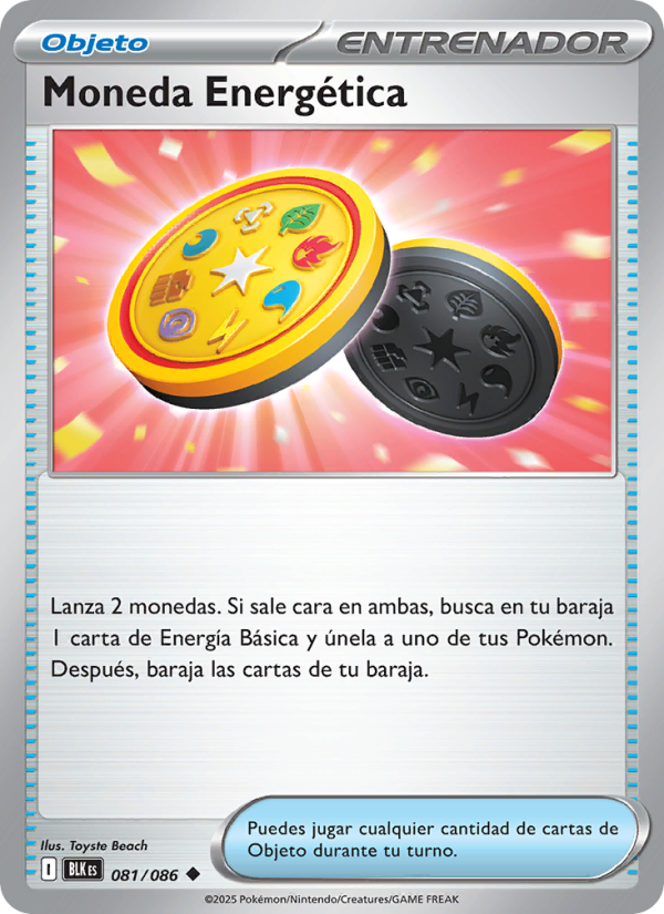 Moneda Energética 081 — Fulgor Negro (Spanish Pokémon TCG card)