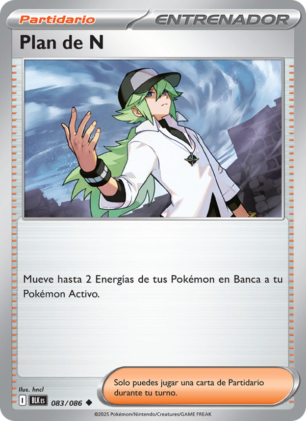 Plan de N 083 — Fulgor Negro (Spanish Pokémon TCG card)