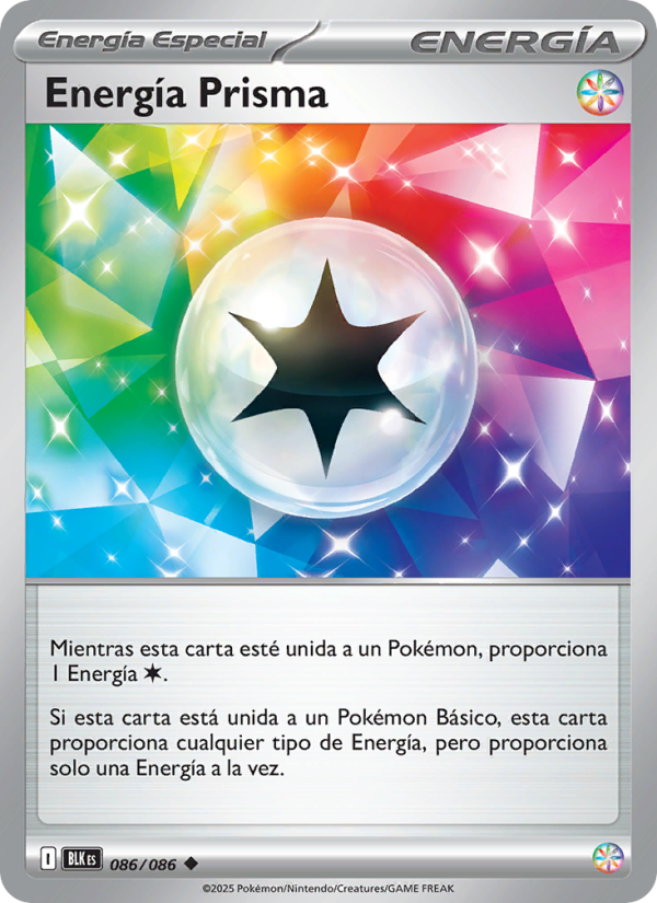 Energía Prisma 086 — Fulgor Negro (Spanish Pokémon TCG card)