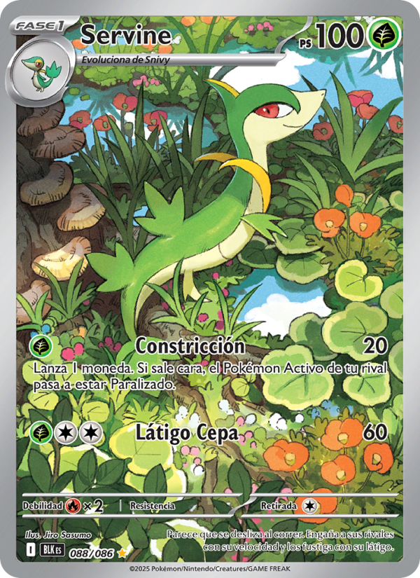 Servine 088 — Fulgor Negro (Spanish Pokémon TCG card)