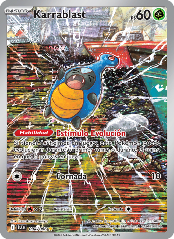 Karrablast 094 — Fulgor Negro (Spanish Pokémon TCG card)