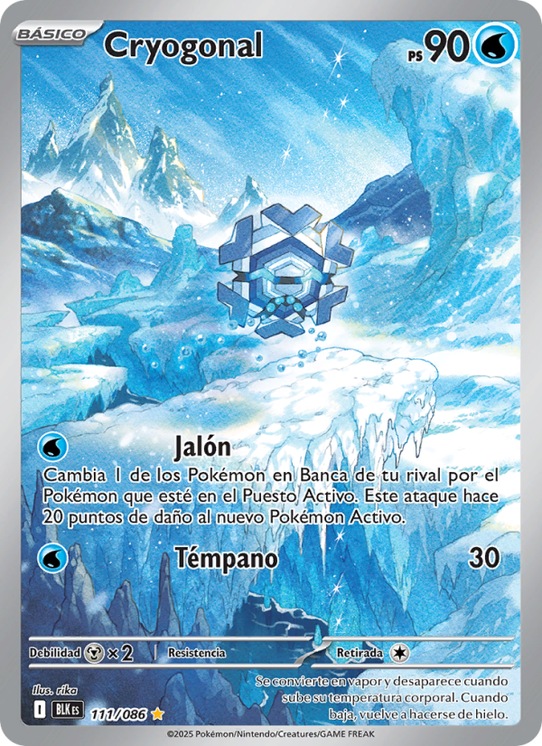 Cryogonal 111 — Fulgor Negro (Spanish Pokémon TCG card)