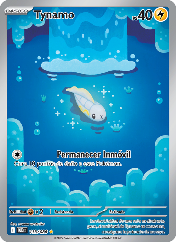 Tynamo 113 — Fulgor Negro (Spanish Pokémon TCG card)