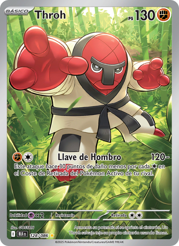 Throh 128 — Fulgor Negro (Spanish Pokémon TCG card)