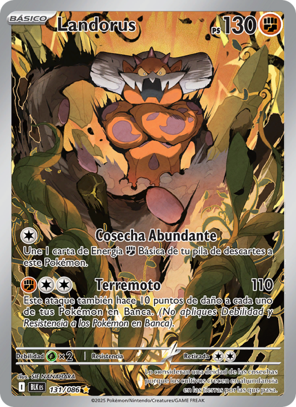 Landorus 131 — Fulgor Negro (Spanish Pokémon TCG card)