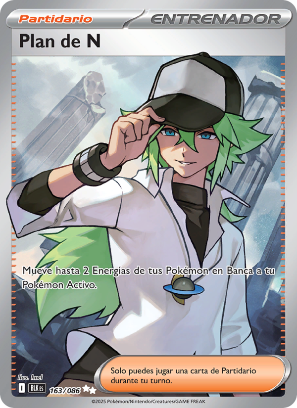 Plan de N 163 — Fulgor Negro (Spanish Pokémon TCG card)