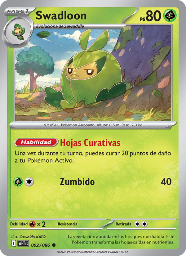 Swadloon 002 — Llama Blanca (Spanish Pokémon TCG card)