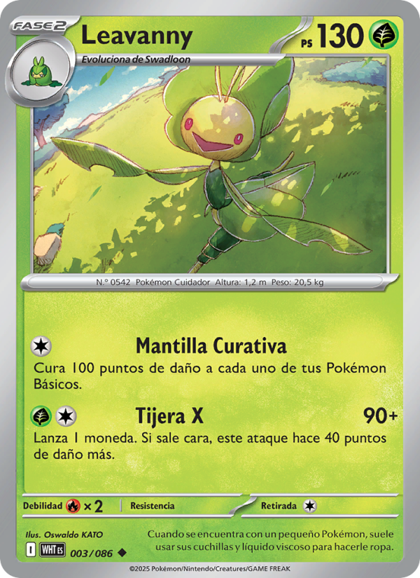 Leavanny 003 — Llama Blanca (Spanish Pokémon TCG card)