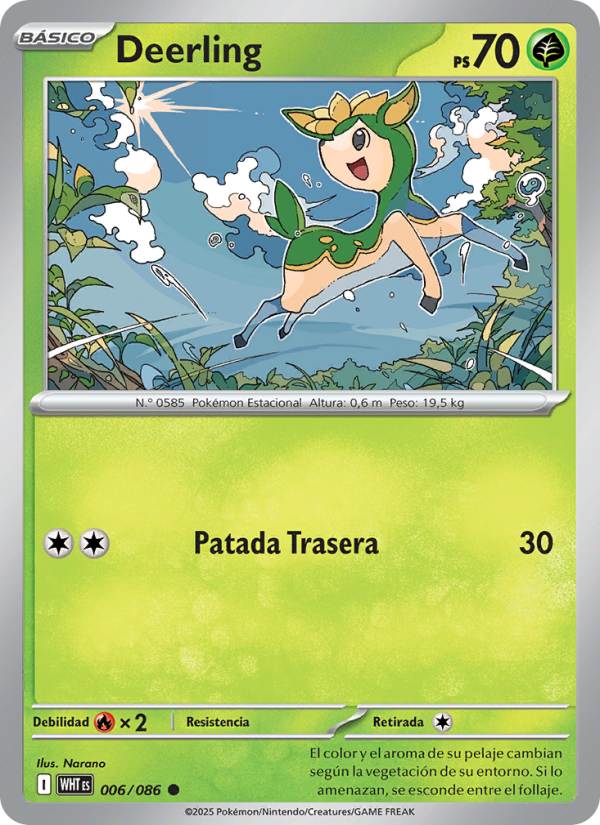 Deerling 006 — Llama Blanca (Spanish Pokémon TCG card)