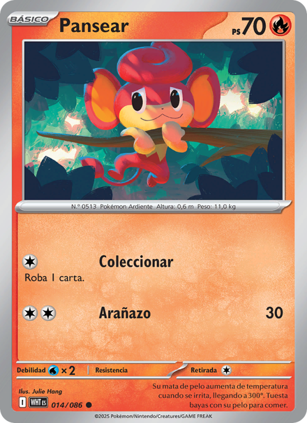 Pansear 014 — Llama Blanca (Spanish Pokémon TCG card)