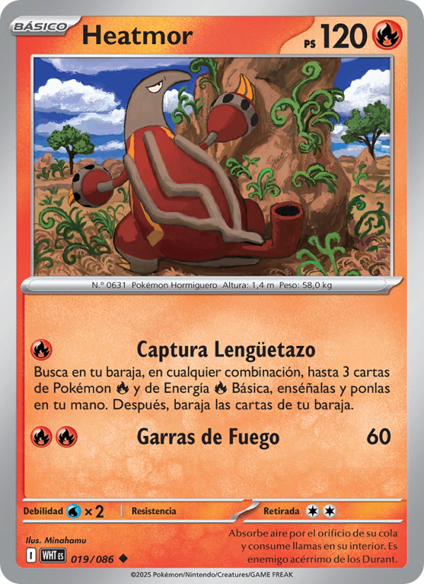 Heatmor 019 — Llama Blanca (Spanish Pokémon TCG card)