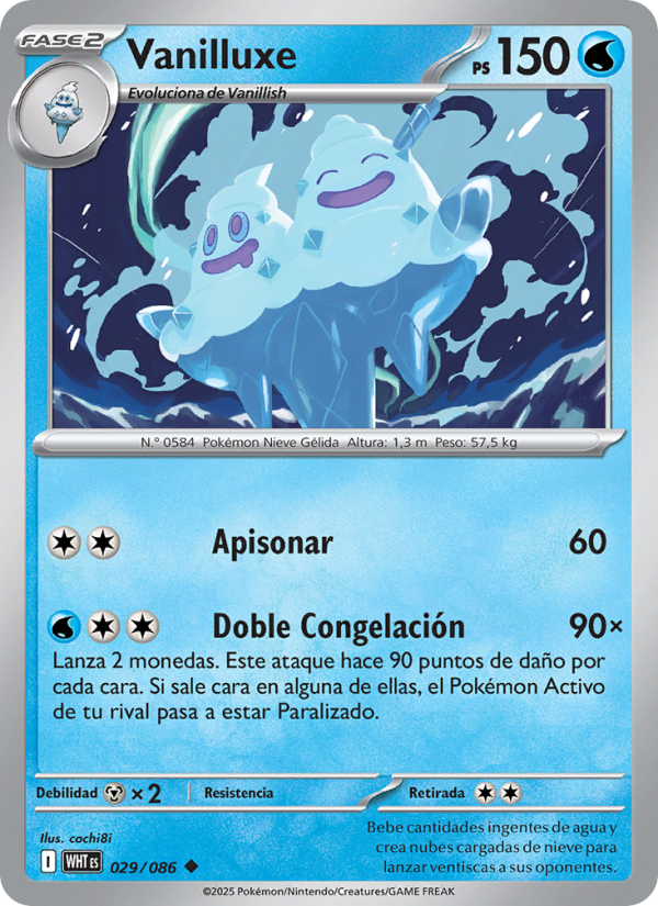 Vanilluxe 029 — Llama Blanca (Spanish Pokémon TCG card)