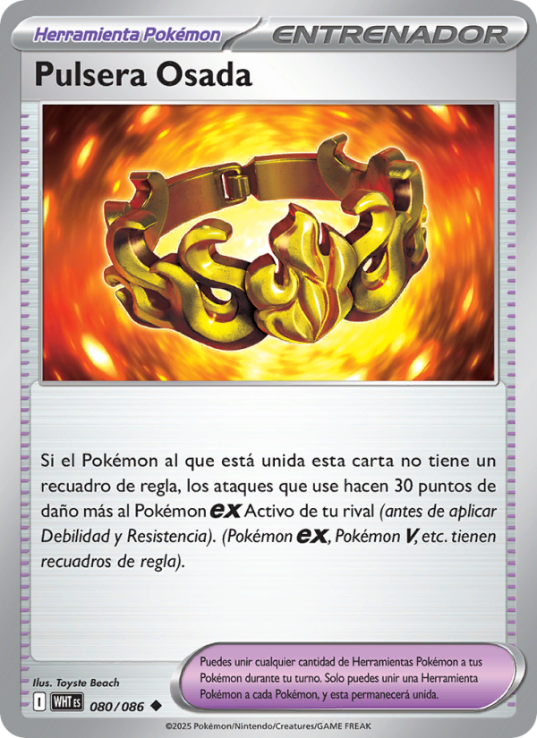 Pulsera Osada 080 — Llama Blanca (Spanish Pokémon TCG card)