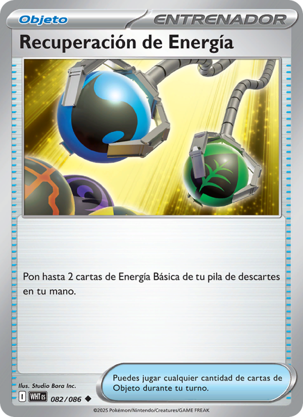 Recuperación de Energía 082 — Llama Blanca (Spanish Pokémon TCG card)