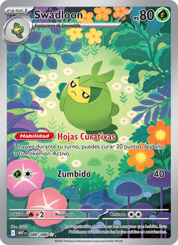 Swadloon 088 — Llama Blanca (Spanish Pokémon TCG card)