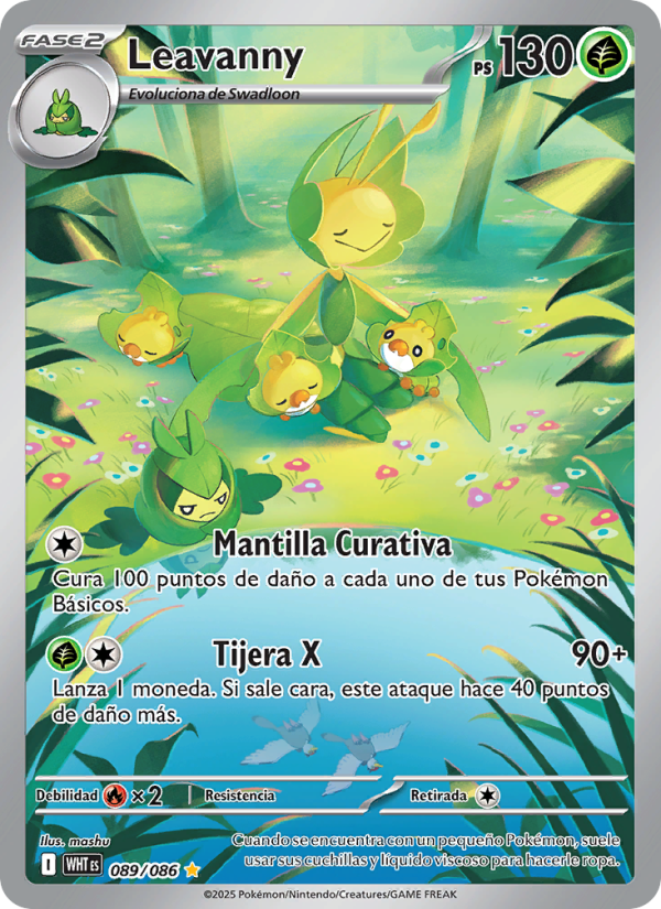 Leavanny 089 — Llama Blanca (Spanish Pokémon TCG card)