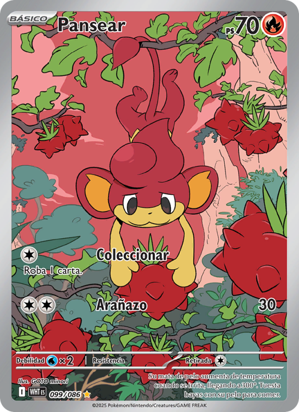Pansear 099 — Llama Blanca (Spanish Pokémon TCG card)
