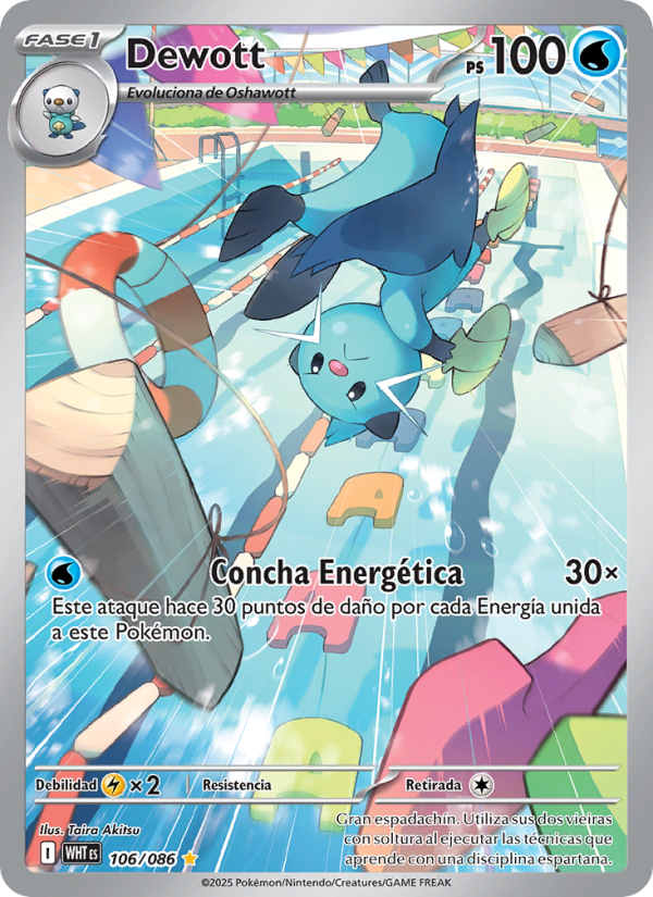 Dewott 106 — Llama Blanca (Spanish Pokémon TCG card)