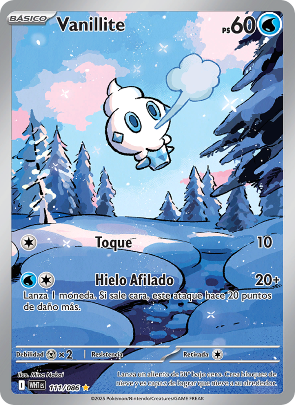 Vanillite 111 — Llama Blanca (Spanish Pokémon TCG card)