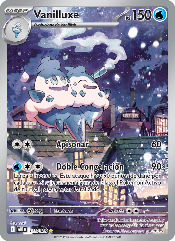 Vanilluxe 113 — Llama Blanca (Spanish Pokémon TCG card)