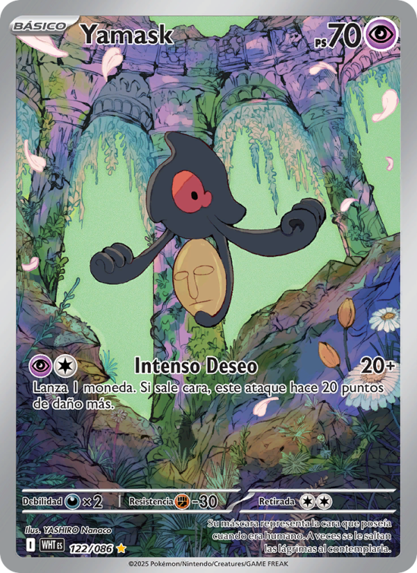 Yamask 122 — Llama Blanca (Spanish Pokémon TCG card)