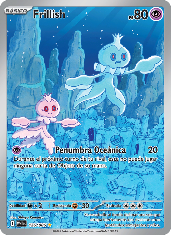 Frillish 126 — Llama Blanca (Spanish Pokémon TCG card)