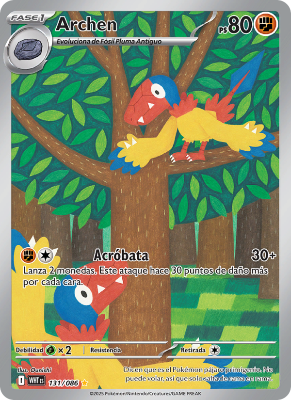 Archen 131 — Llama Blanca (Spanish Pokémon TCG card)