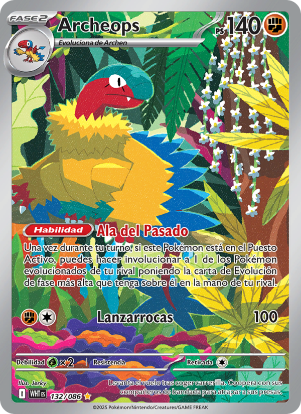 Archeops 132 — Llama Blanca (Spanish Pokémon TCG card)