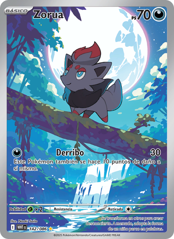 Zorua 142 — Llama Blanca (Spanish Pokémon TCG card)