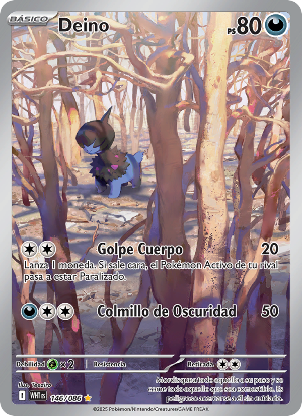Deino 146 — Llama Blanca (Spanish Pokémon TCG card)