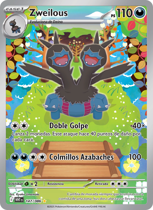 Zweilous 147 — Llama Blanca (Spanish Pokémon TCG card)